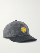 WTAPS - Logo-Embroidered Wool-Blend Flannel Baseball Cap