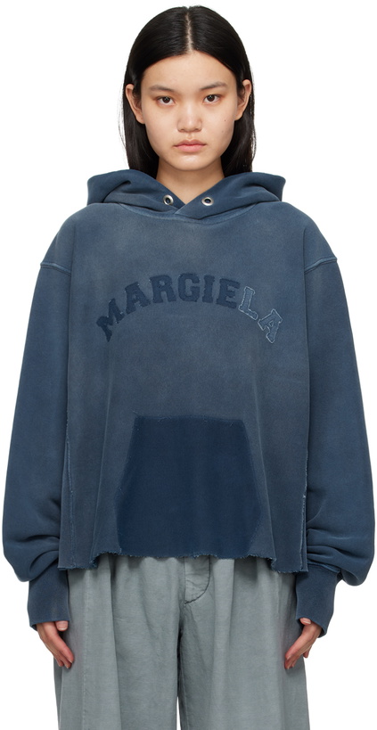 Photo: Maison Margiela Blue Raw Edge Hoodie