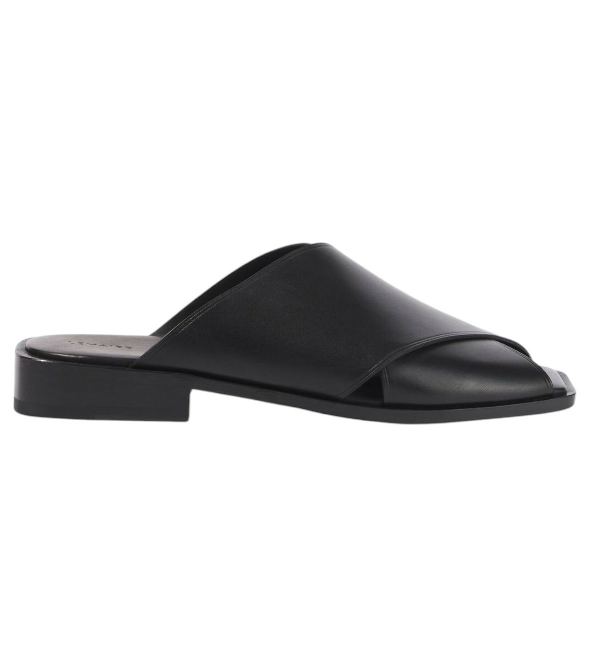 LEMAIRE piped crepe slippers blackルメール lemaire-piped-crepe-slippers-
