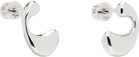 Maria Black Silver Dolphin Splash Stud Earrings