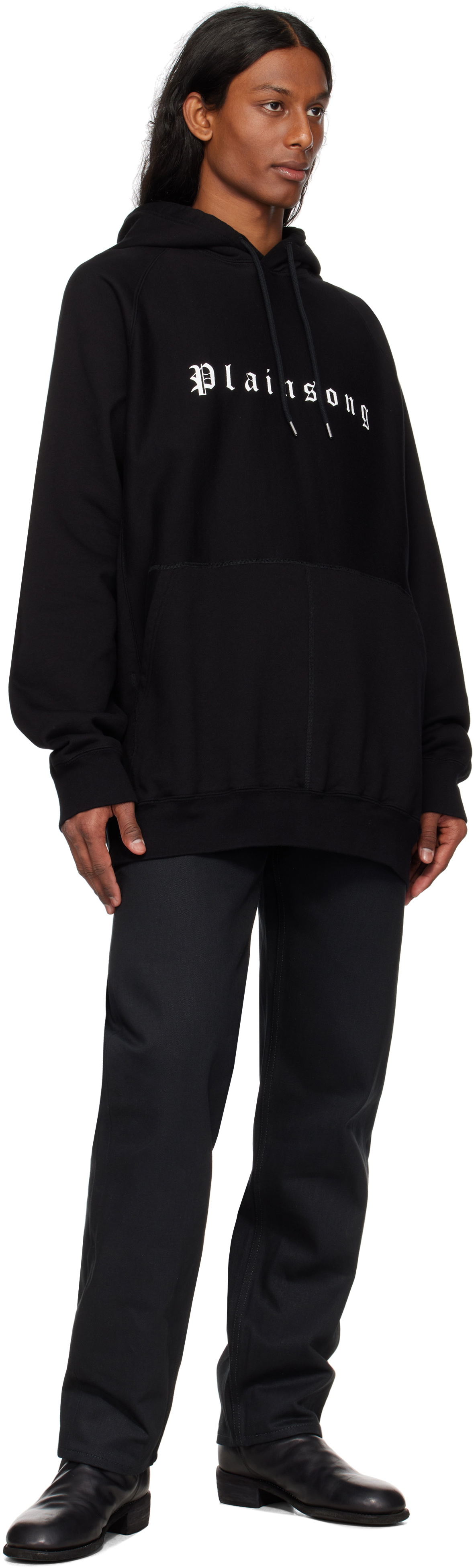 TAKAHIROMIYASHITA TheSoloist. Black Oversized 'Plainsong' Hoodie