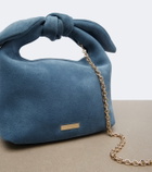 Aquazzura Bow Tie Mini suede top-handle bag