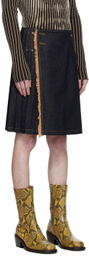 Jean Paul Gaultier Indigo Wrap Denim Skirt