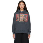 Off-White Gray Flowers Field Skate Hoodie