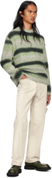 Wooyoungmi Green Stripe Sweater