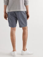 Officine Générale - Straight-Leg Garment-Dyed Lyocell-Blend Drawstring Shorts - Gray