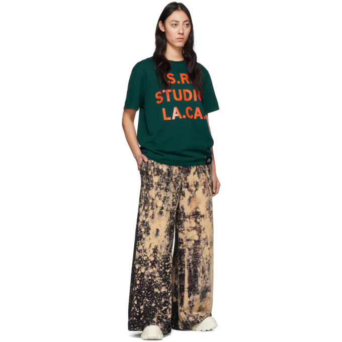 S.R. STUDIO. LA. CA. Black SOTO Hand-Bleached Jogging Lounge Pants