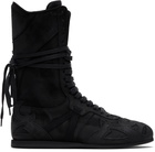 Ann Demeulemeester Black Palne High-Top Boxing Sneakers
