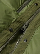 SAIF UD DEEN - Crinkled-Canvas Parka with Detachable Shell Gilet - Green