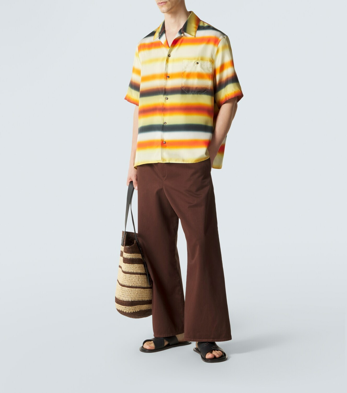 Loewe Paula's Ibiza striped cotton-blend shirt