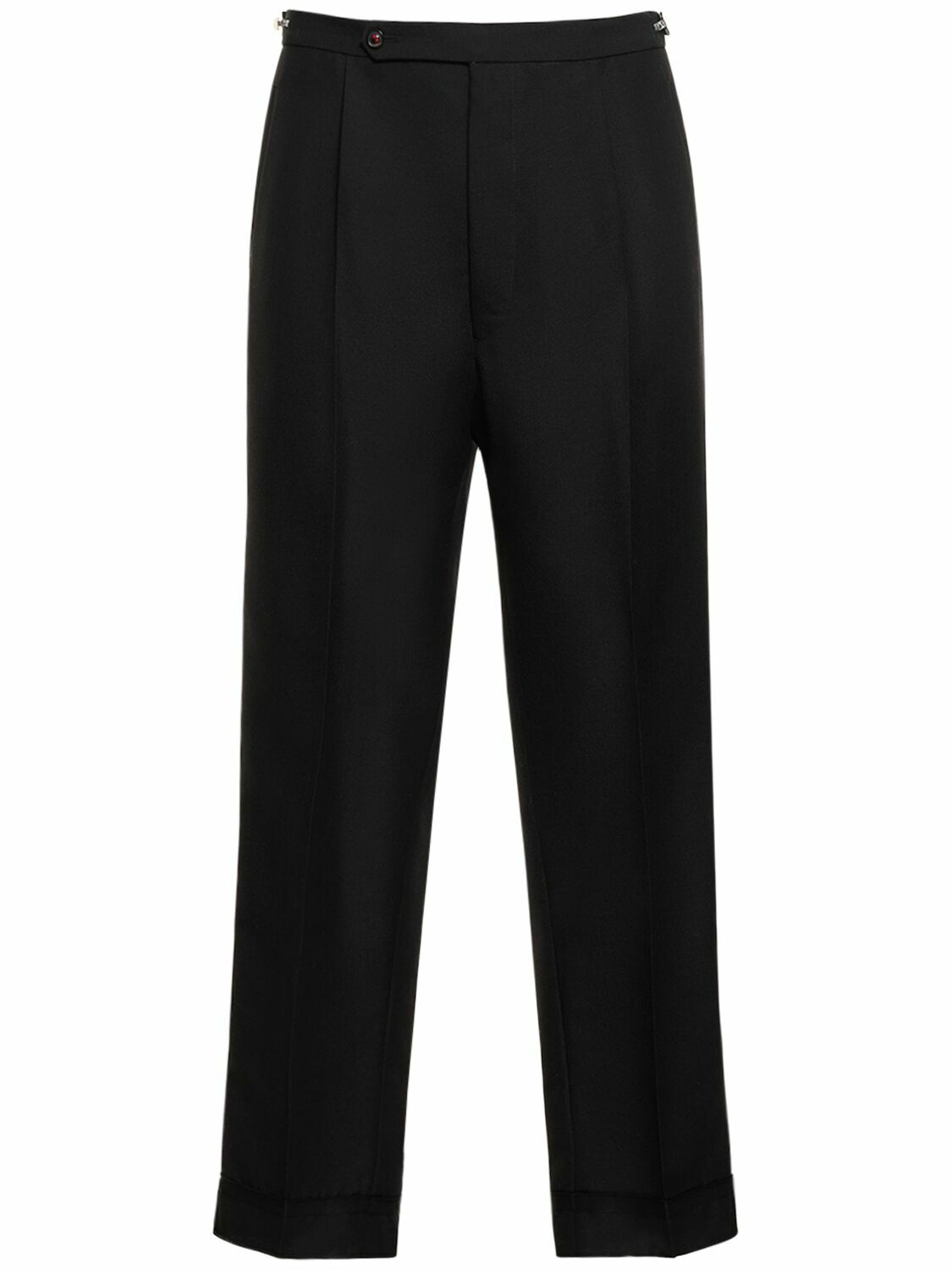 Maison margiela satin-trimmed discount piqué drawstring trousers