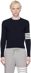 Thom Browne Navy 4-Bar Sweater