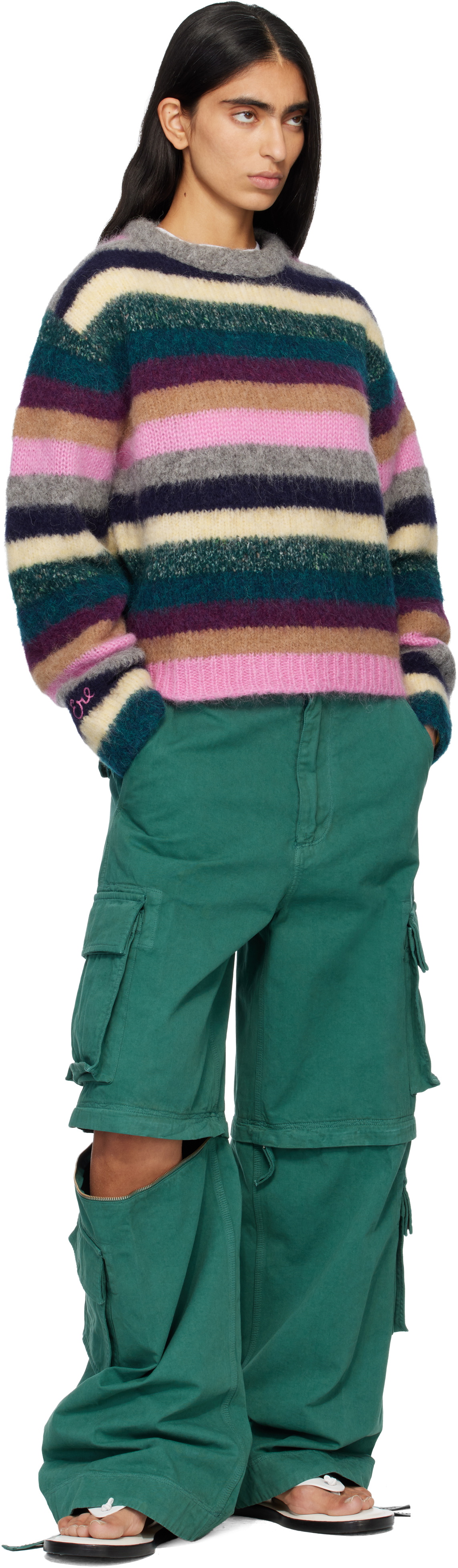 ERL Multicolor Striped Alpaca Crewneck Sweater