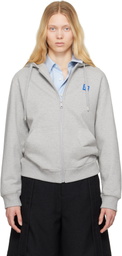 ADER error Gray Sig; TRS Tag 01 Zip-Up Hoodie