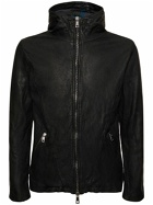 GIORGIO BRATO - Brushed Leather Hooded Jacket