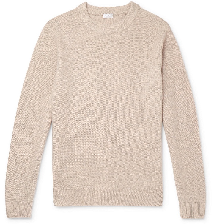 Photo: Caruso - Mélange Wool and Cashmere-Blend Sweater - Neutrals