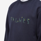 Palmes Men's Letters Crew Sweat in Navy