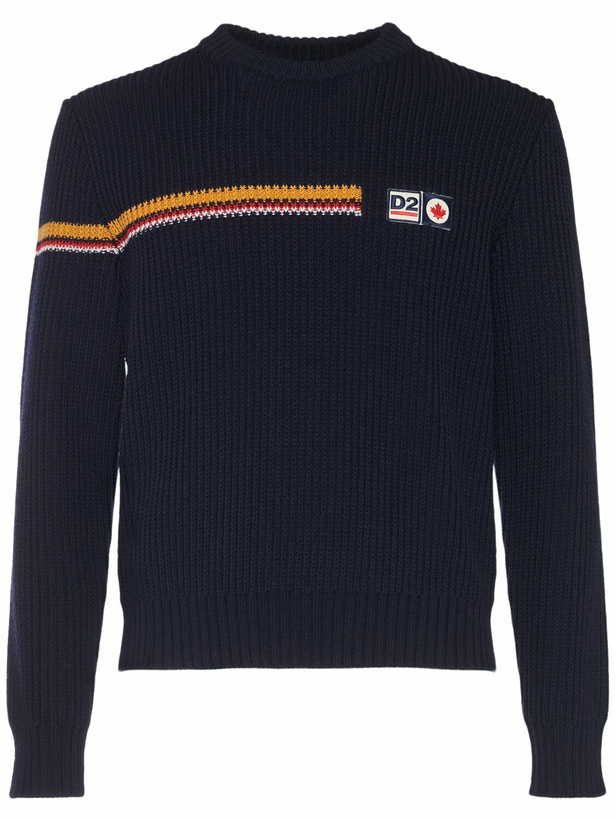 Photo: DSQUARED2 Wool Crewneck Logo Sweater