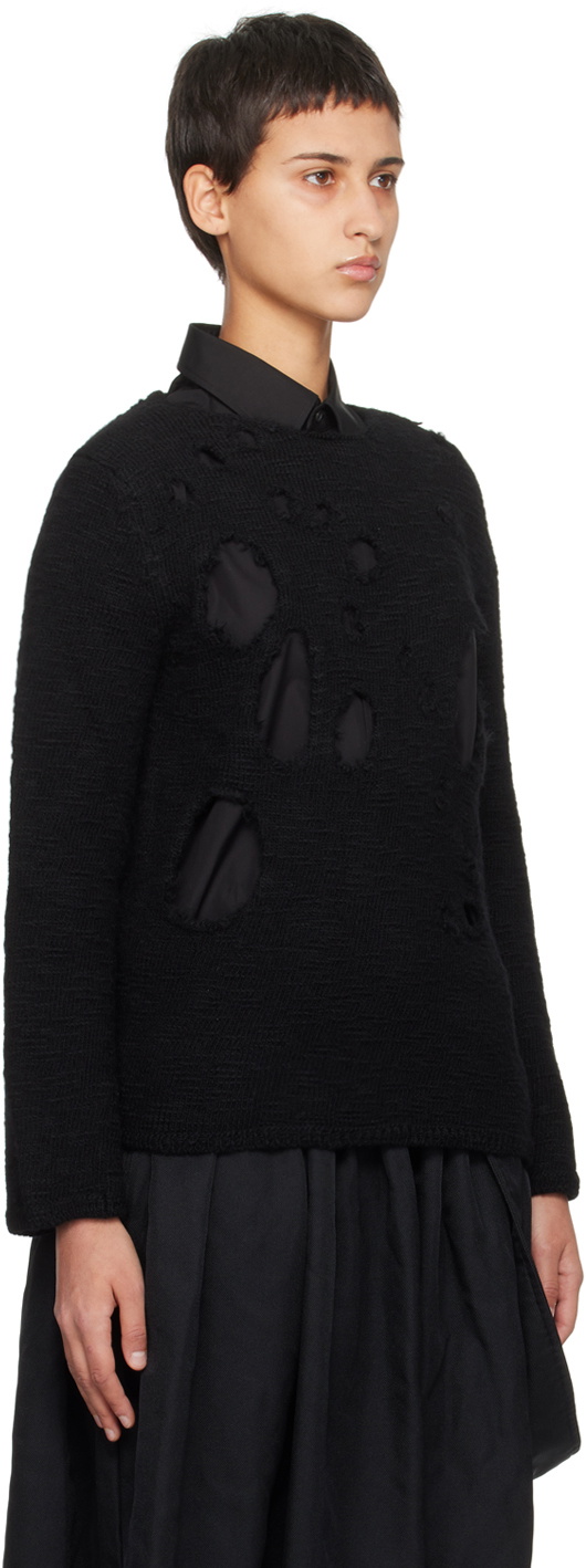 Black Comme des Garçons Black Distressed Sweater