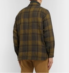 Camoshita - Checked Brushed Wool-Flannel Overshirt - Green