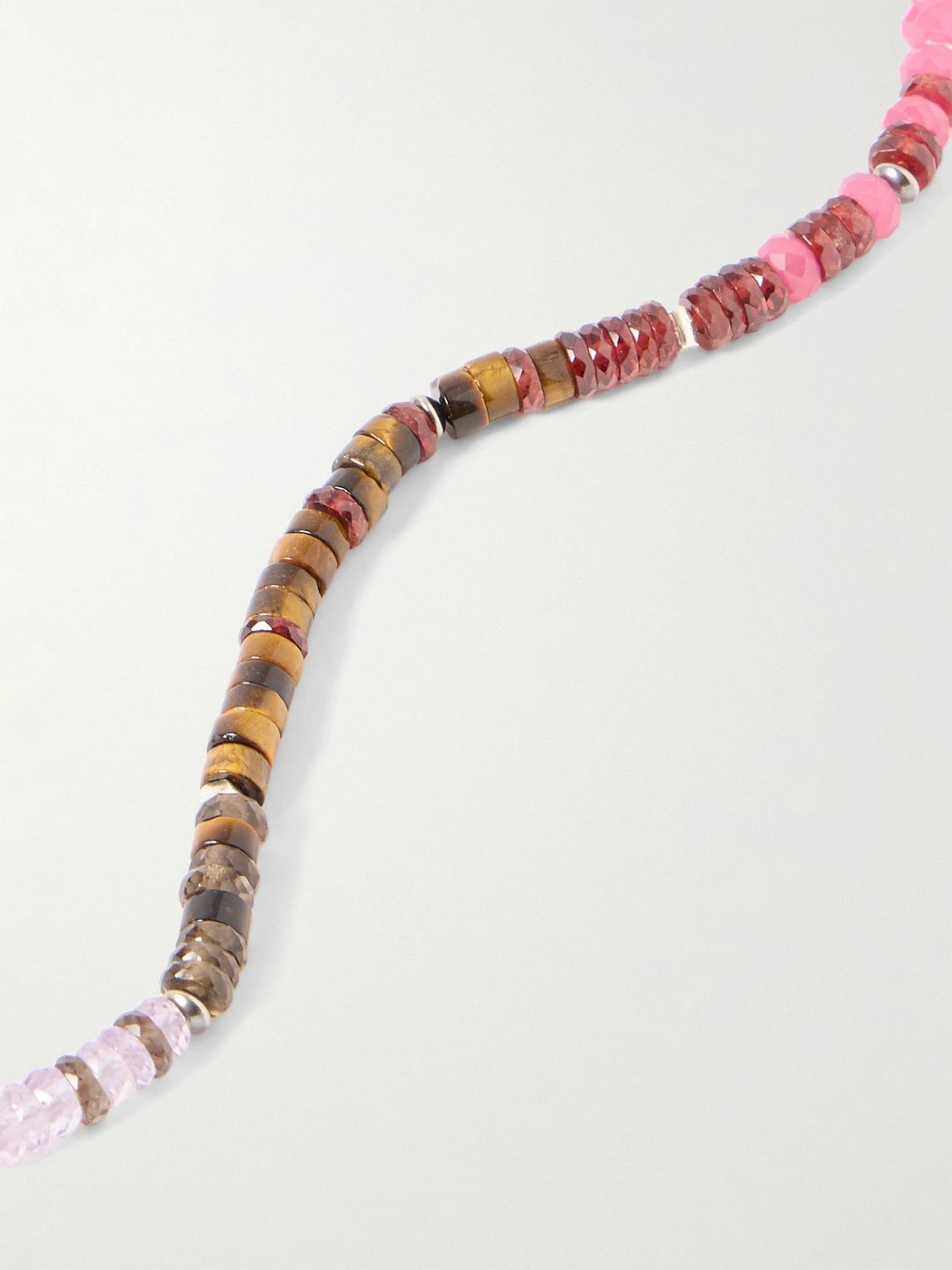 Peyote Bird - Poppy Sterling Silver Multi-Stone Beaded Bracelet