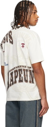 AAPE by A Bathing Ape Off-White Moonface Logo Short Sleeve T-shirt