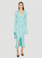 Blumarine Pointelle Knit Frilled Dress
