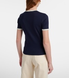 Saint Laurent Ribbed-knit cotton jersey T-shirt