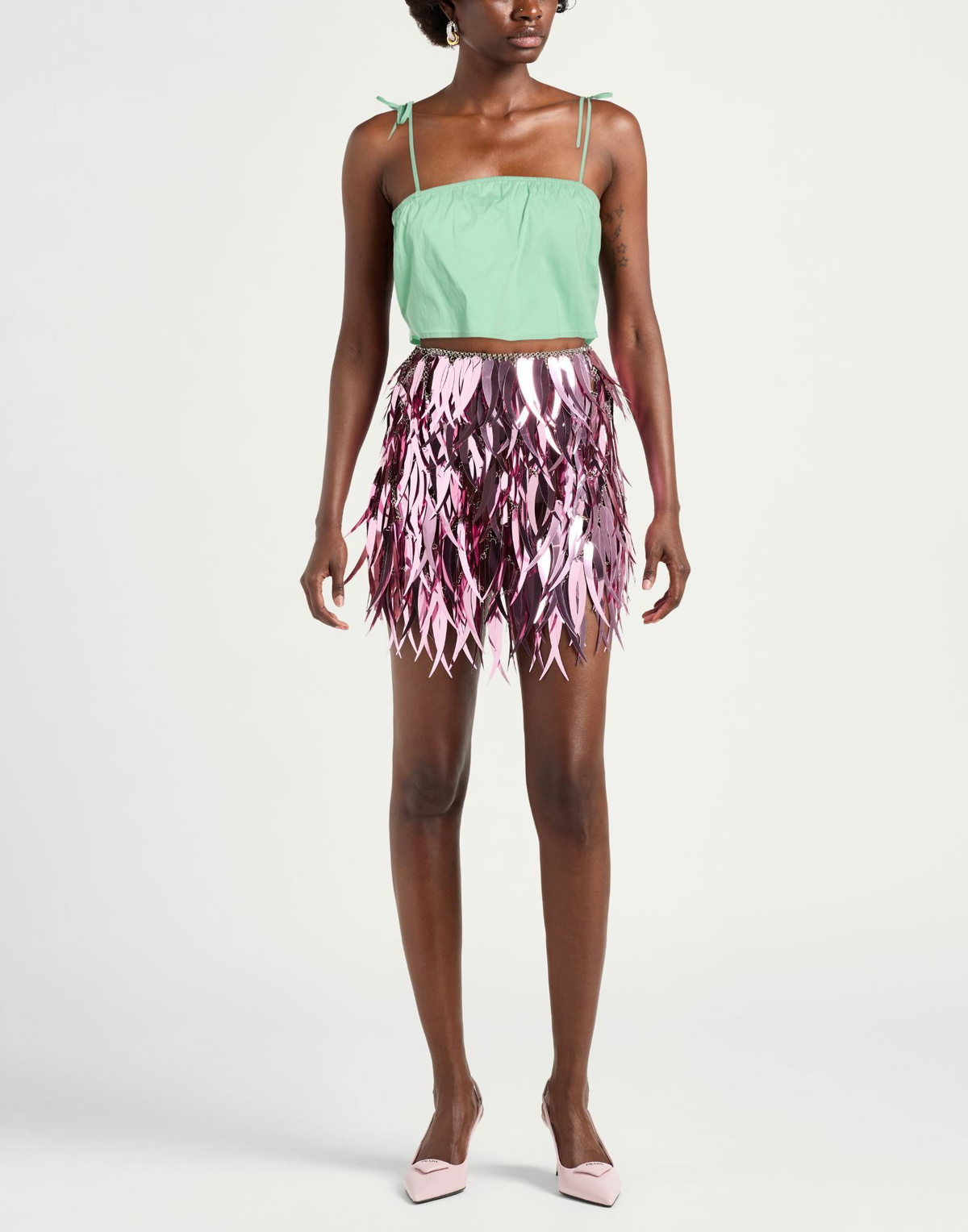 Jijil Womens Top in Sage green