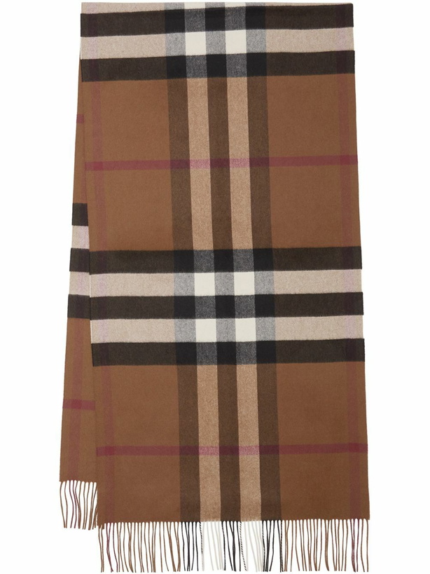 Photo: BURBERRY - Half Mega Check Cashmere Scarf