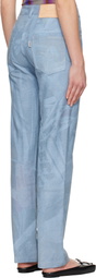 Serapis Blue Scrap Yard Fitted Jeans