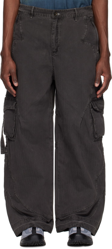 Photo: Professor.E Black Oteroi Bondage Cargo Pants