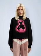 Palm Angels Spray Bear Fitted Crew Sweatshirt