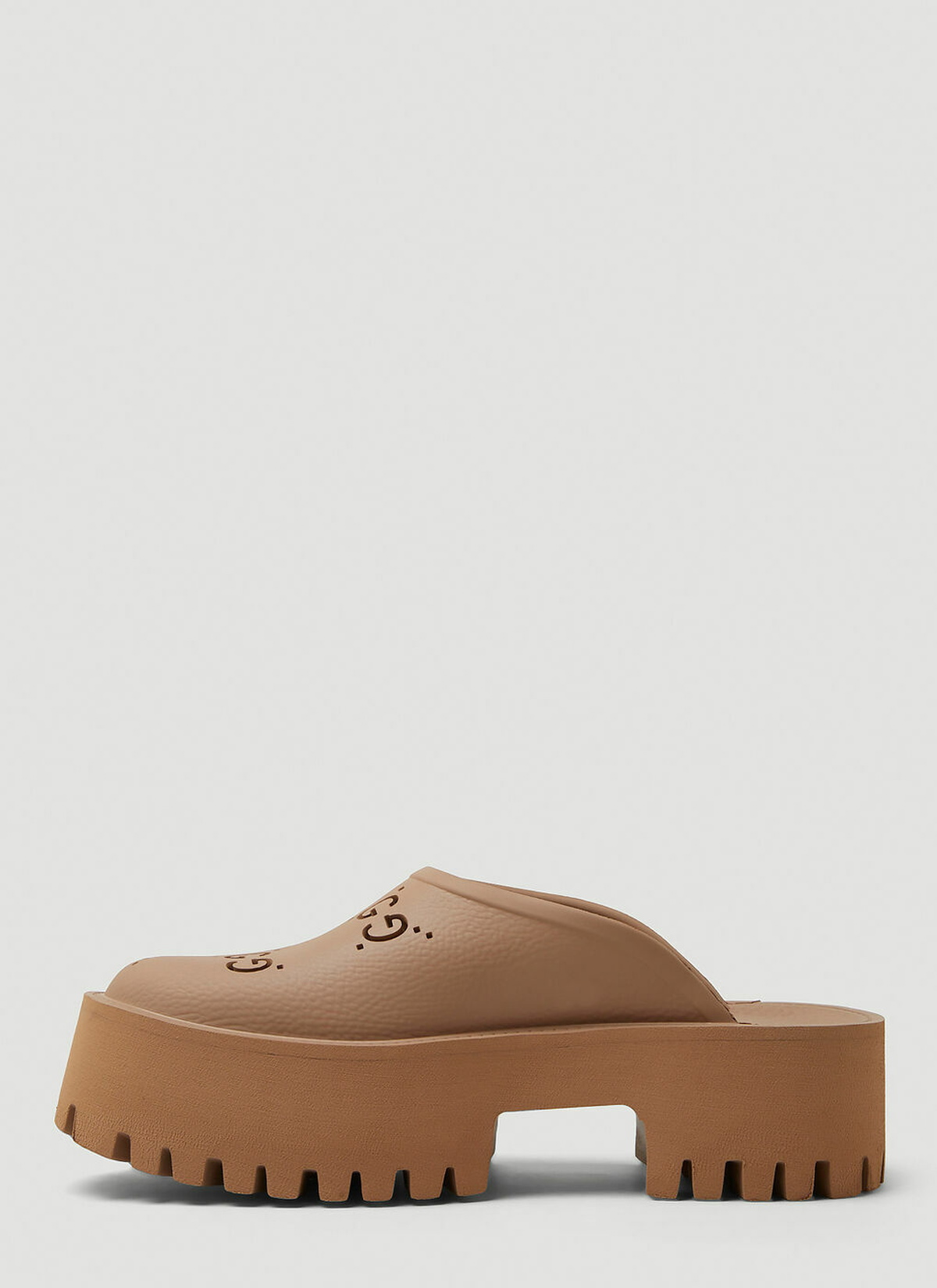 Perforated G Clogs in Brown Gucci