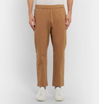 Barena - Tapered Stretch-Cotton Drawstring Trousers - Men - Tan