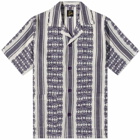 Needles Men's Papillion Stripe Jacquard Vacation Shirt in White