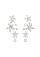 Jennifer Behr Azar Crystal-embellished Rhodium-plated Drop Earrings - One Size