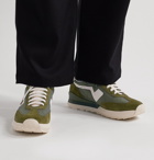 visvim - FKT Runner Suede- and Leather-Trimmed Nylon-Blend Sneakers - Green