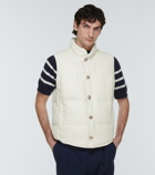 Brunello Cucinelli - Linen, wool and silk padded vest