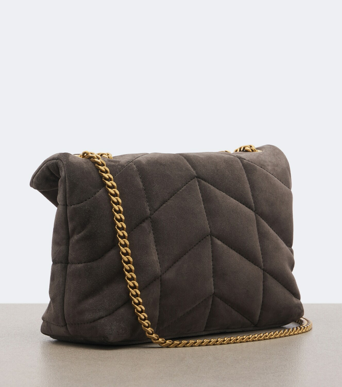 Saint Laurent Toy Puffer quilted suede shoulder bag