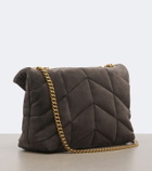 Saint Laurent Toy Puffer quilted suede shoulder bag