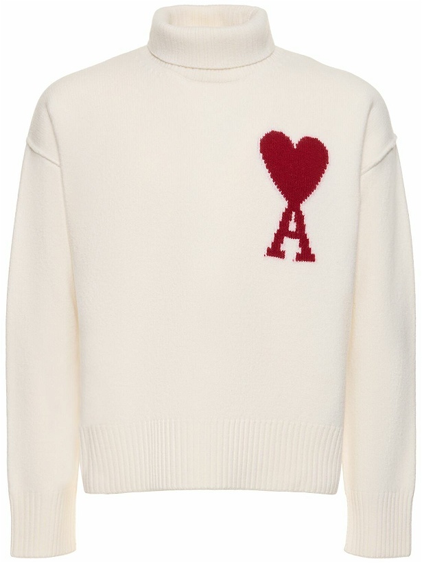 Photo: AMI PARIS - Logo Wool Turtleneck Sweater