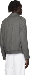 Hugo Gray Slim-Fit Stretch Flannel Jacket