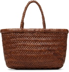 Dragon Diffusion Tan Mini Flat Gora Bag
