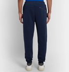 Derek Rose - Devon Slim-Fit Tapered Brushed Loopback Cotton-Jersey Sweatpants - Blue