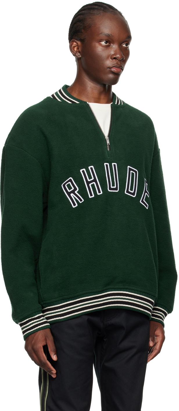 Rhude Green Varsity Sweatshirt