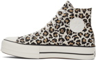 Converse Beige Platform Archive Print All Star High Sneakers