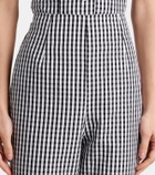 Faithfull Gingham cotton poplin capri pants
