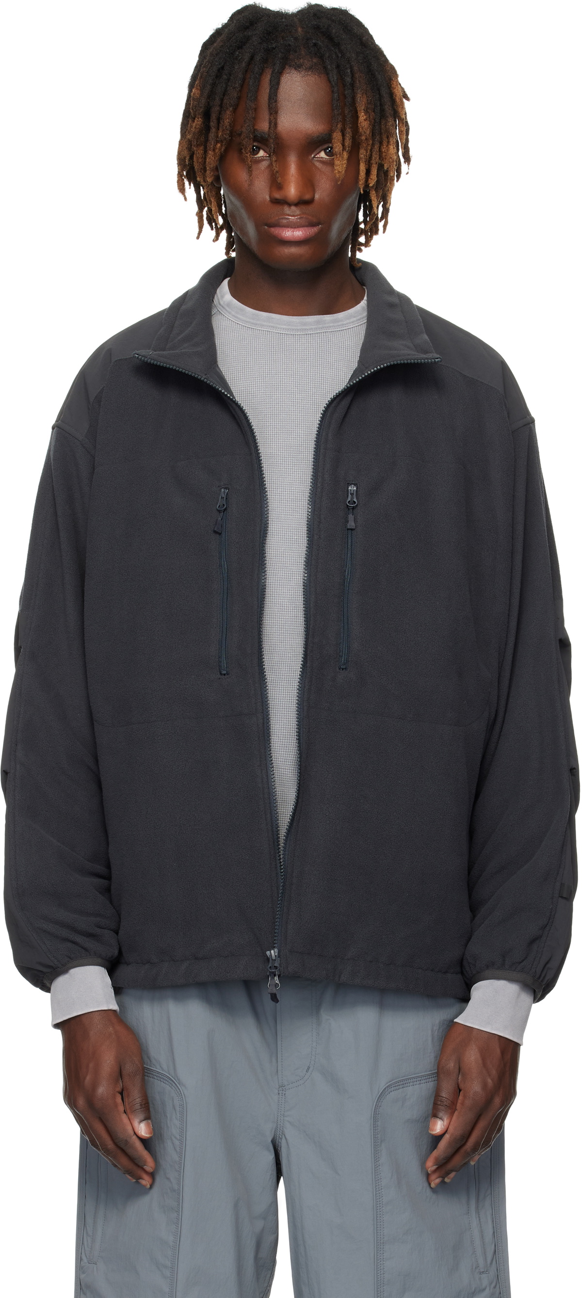 DAIWA PIER39 Gray Tech Fleece Jacket