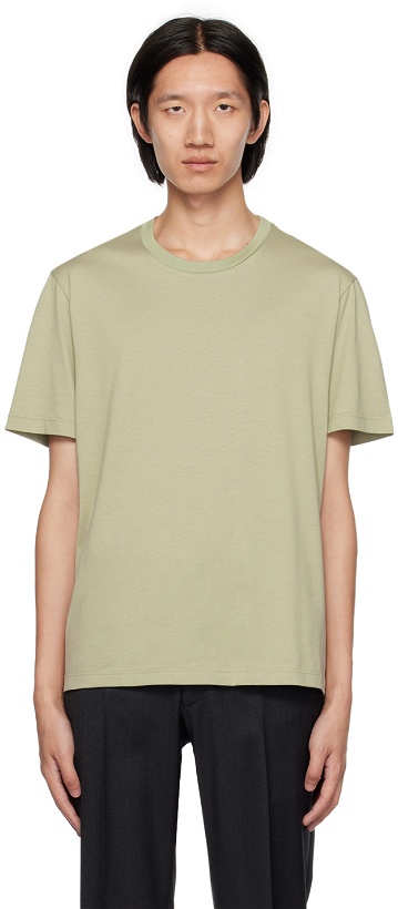 Photo: Brioni Green Embroidered T-Shirt
